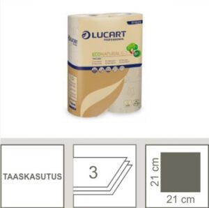 Tualettpaber EcoNatural Lucart, 6 rulli