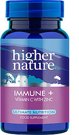 Immune+ C-vitamiin tsingiga Higher Nature, 90 tabs