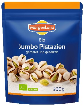 Soolatud ja röstitud Jumbo pistaatsiapähklid Morgenland, 300g