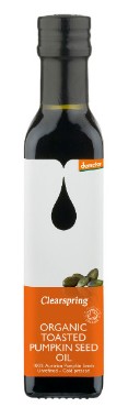 Külmpressitud kõrvitsaseemneõli röstitud kõrvitsaseemnetest Clearspring, 250ml