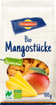 Kuivatatud mango tükid Morgenland, 100g
