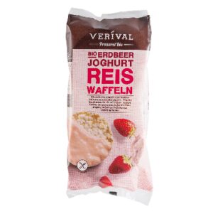 Riisivahvlid maasikajogurtis Verival, 100g