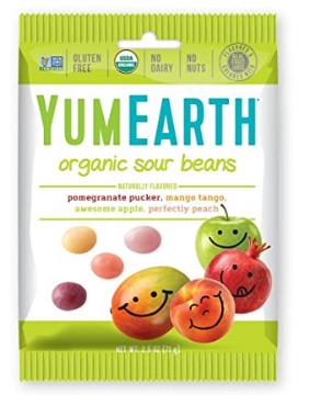 Sour Beans kommid C-vitamiiniga Yum Earth, 50g