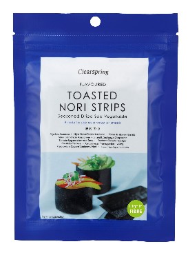 Maitsestatud ja röstitud nori ribad Clearspring, 13,5g (10x5tk) tavatoode