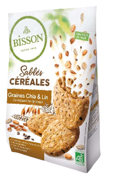 Küpsis chia-ja linaseemnetega 200g, Bisson