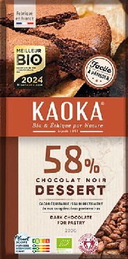 Tume küpsetusšokolaad 58% Kaoka, 200g