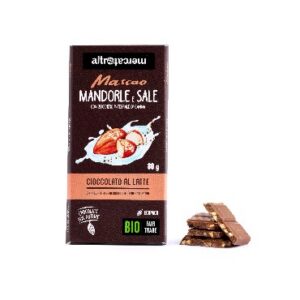 Piimašokolaad mandli-soolakaramelli Altromercato, 80g